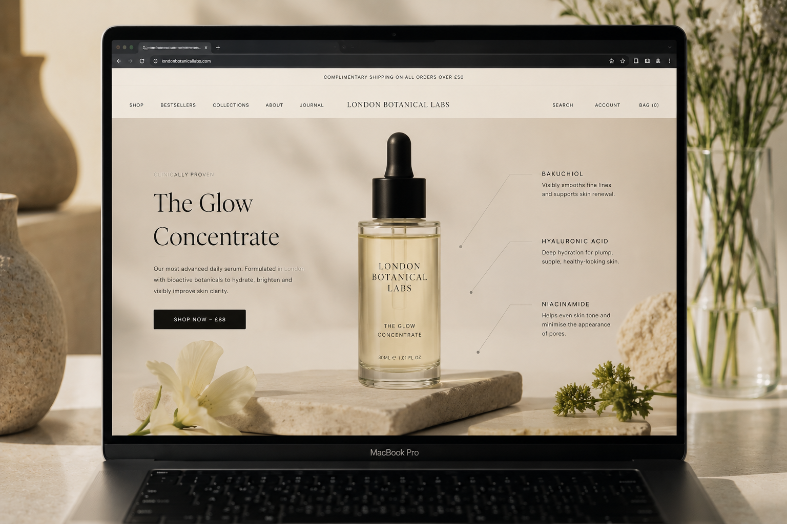Goggle Studio project — bespoke web design London